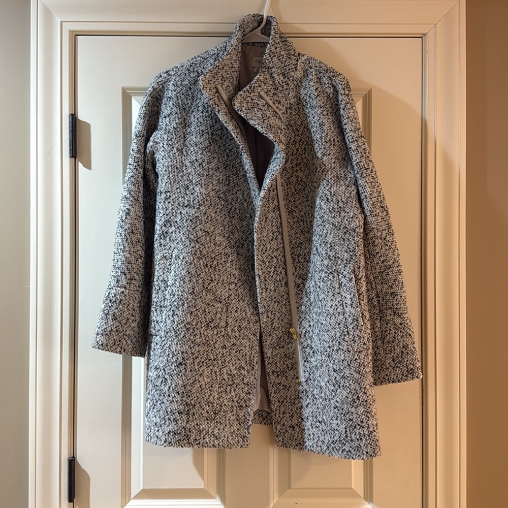 Crew Women's Gray Tweed Coat
